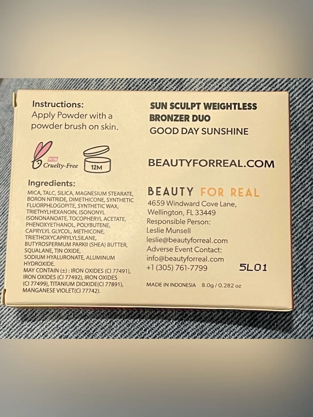Beauty For Real Sun Sculpt Weightless Bronzer Duo - Bronze New Unopened